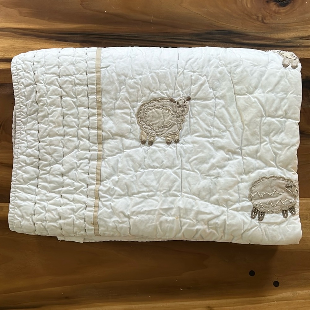 Vintage Pottery Barn Kids Sheep Quilt
